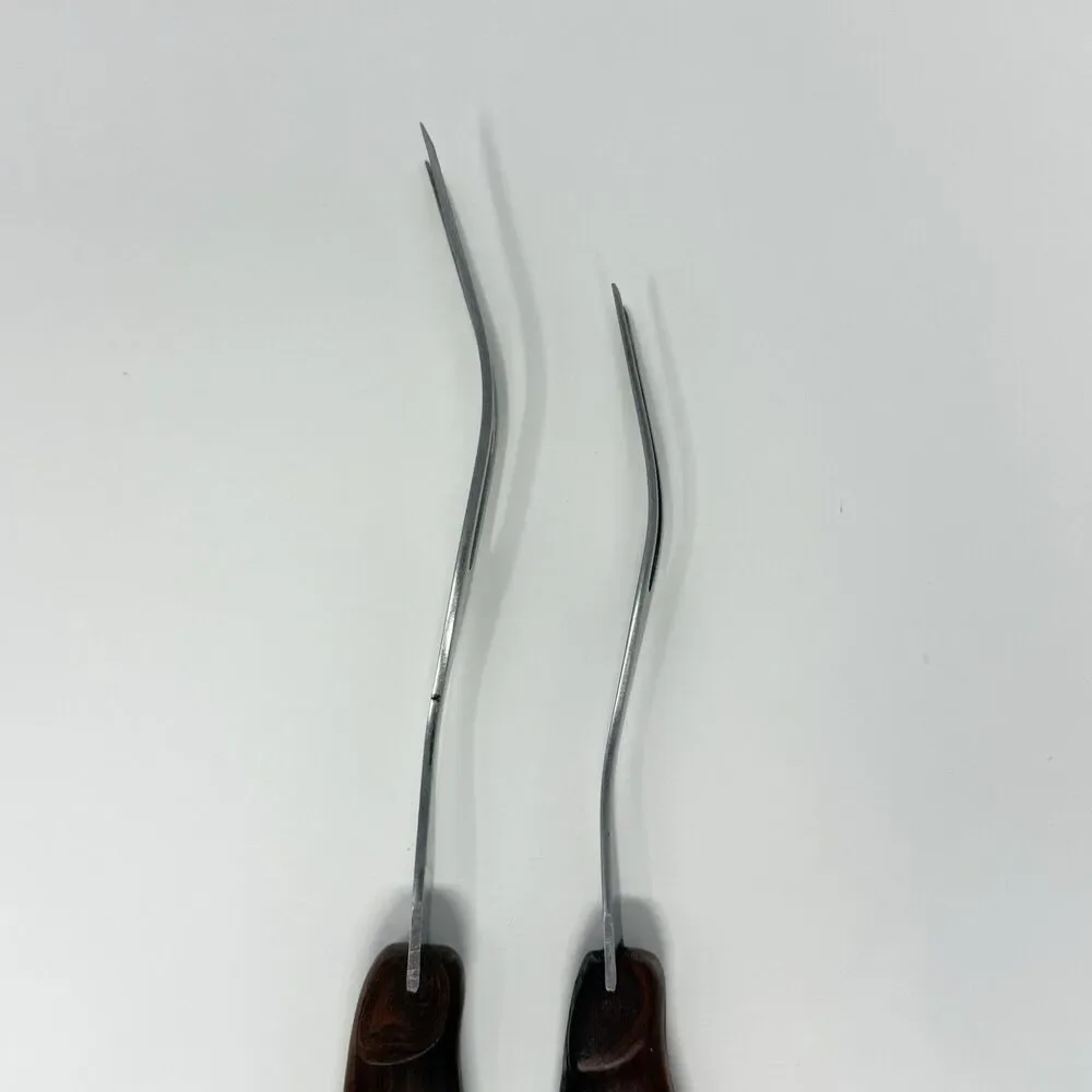 CUTCO Meat Turning Fork 26 27 Carving Fork Brown Swirl Handle VTG